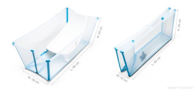 Stokke Flexi Bath with Newborn Support.  Look at how nicely it folds for storage! (image from http://www.babyandbeyondstore.com/en/products/detail.php?id=626)