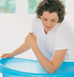 test the temperature with your elbow?  really?