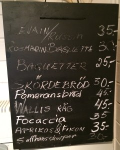 this weekend's menu
